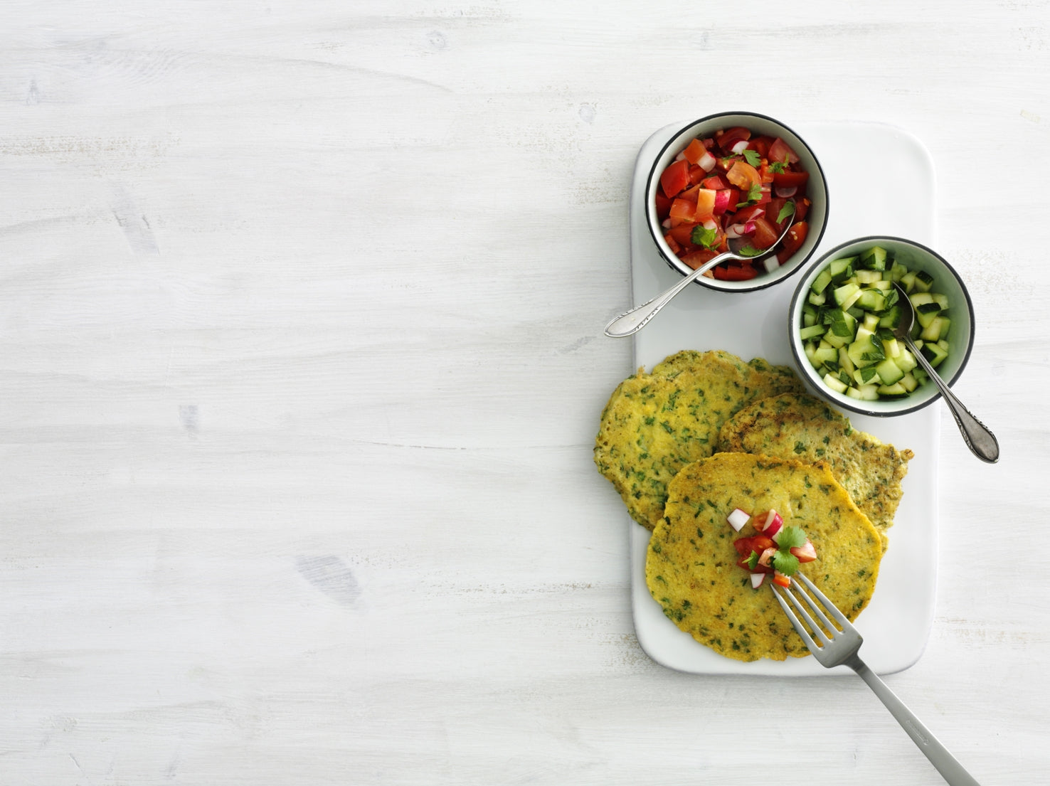 Kale Pancakes with Filling